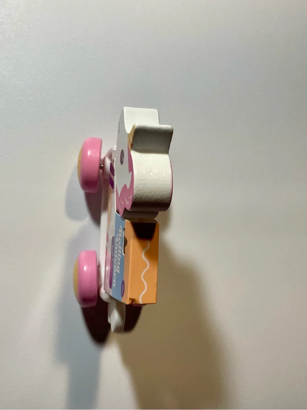 Rolling Unicorn Push Toy - Pink and Yellow NWT Toddlers Learning Fun Roll Wheels